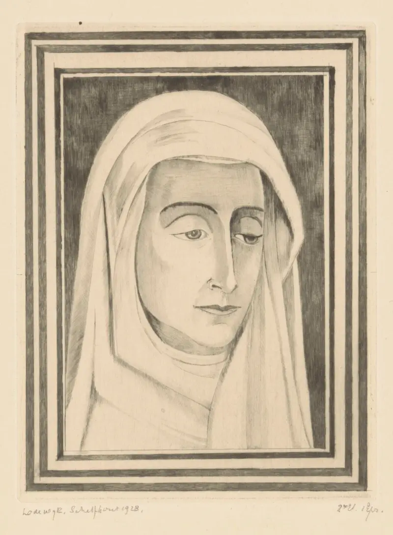 Ženská hlava, 1928, Lodewijk Schelfhout