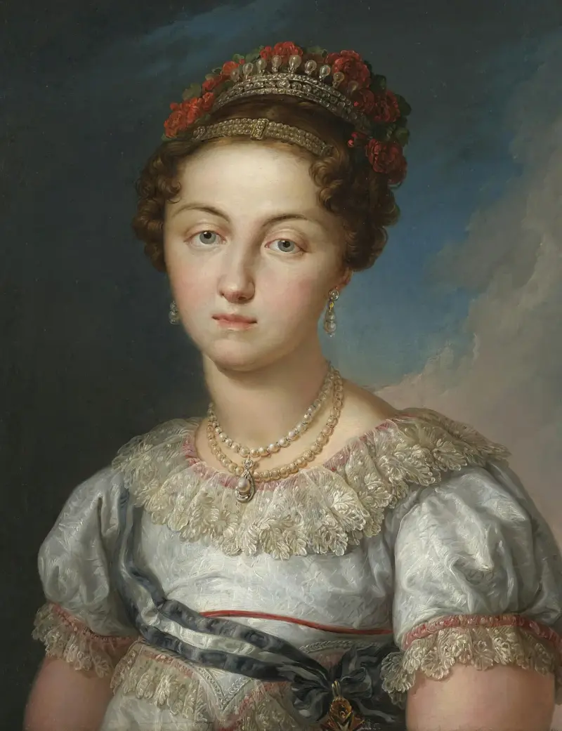 Portrait Of Maria Josefa Amalia De Sajonia, Queen Of Spain av Vicente López Portaña