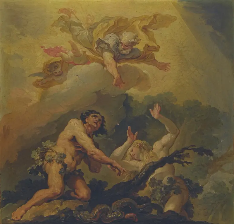 The Expulson Of Adam And Eve From Paradise av Vicente López Portaña