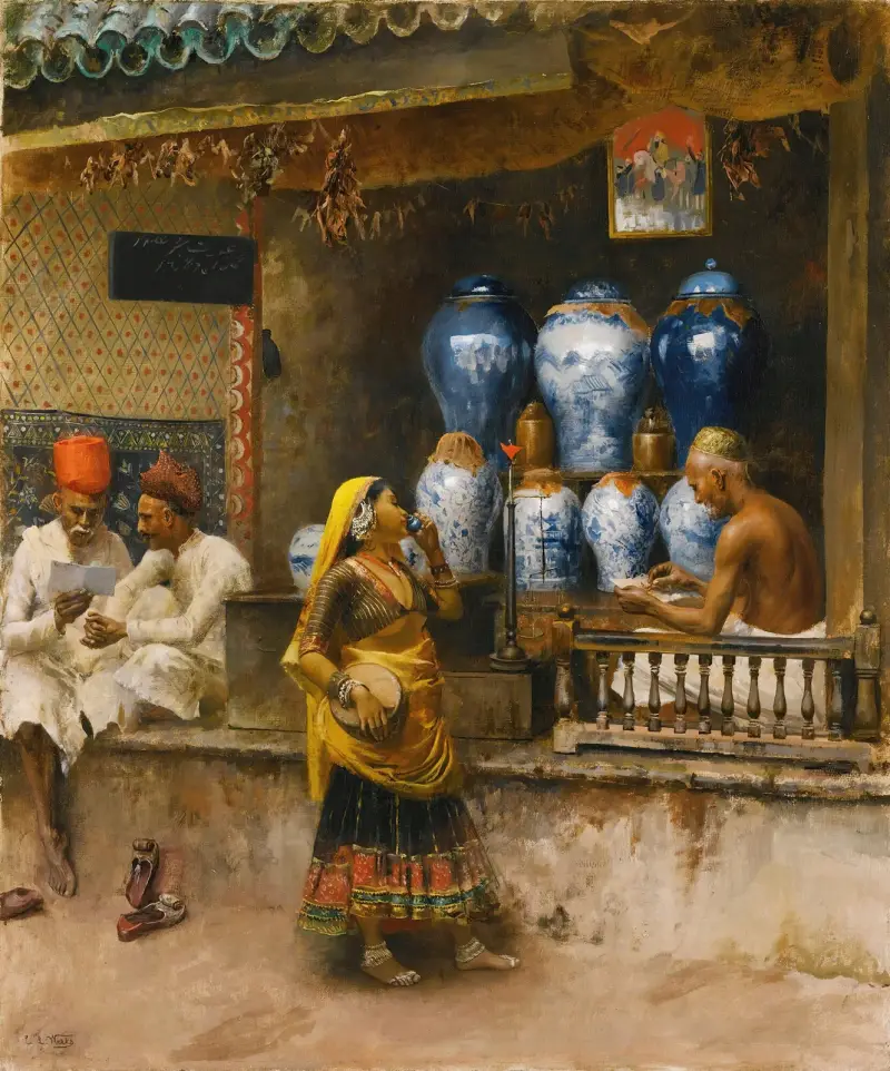 Der Laden eines Parfümhändlers, Bombay von Edwin Lord Weeks