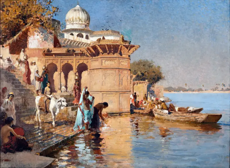 An den Ghats, Mathura von Edwin Lord Weeks