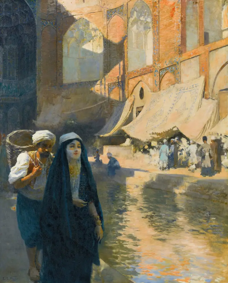 Bazar v Isfahánu, Edwin Lord Weeks