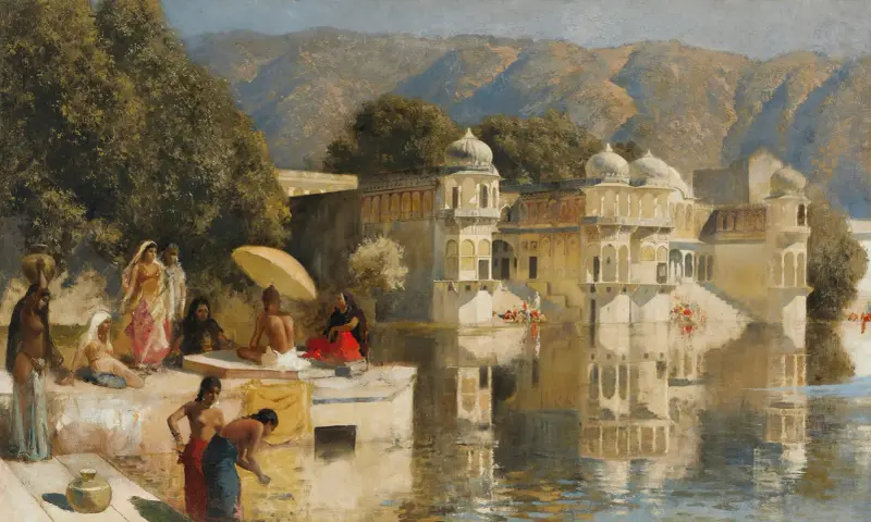 Sjön vid Oodeypore, Indien av Edwin Lord Weeks