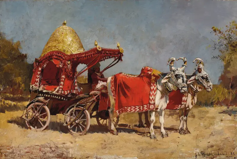 Native Gharry, or Cart av Edwin Lord Weeks