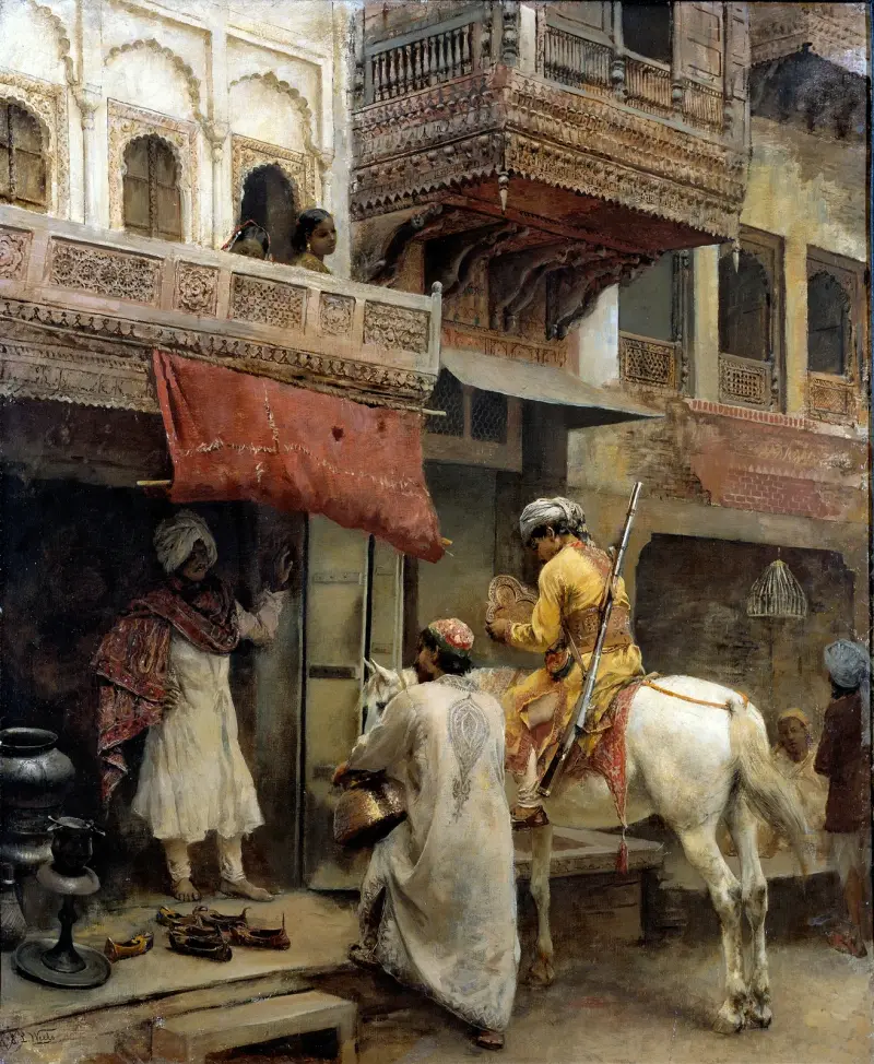 Gatuscen i Indien av Edwin Lord Weeks
