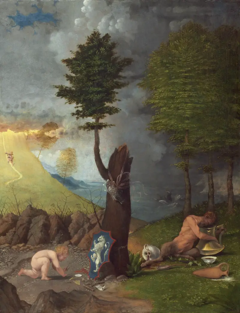 Allegori över dygd och last av Lorenzo Lotto