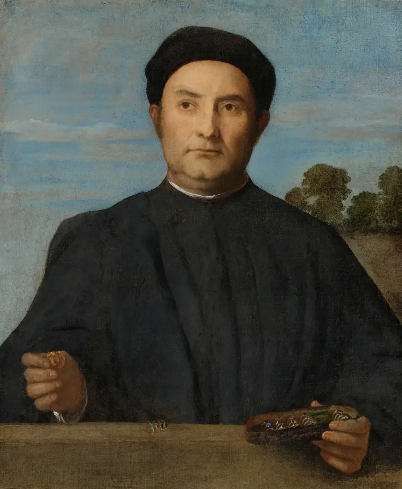 Porträtt av en juvelerare, troligen Giovanni Pietro Crivelli av Lorenzo Lotto