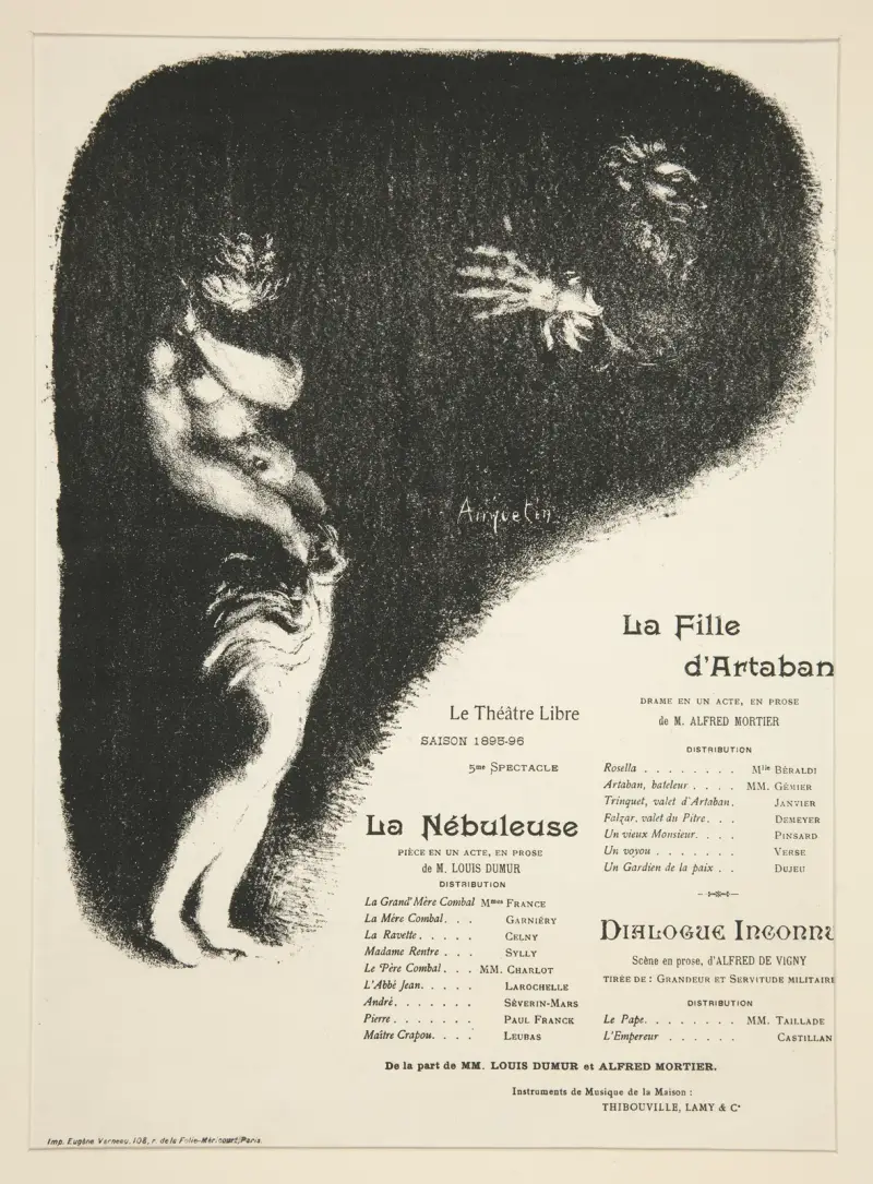 Programm für Le Théâtre Libre von Louis Anquetin