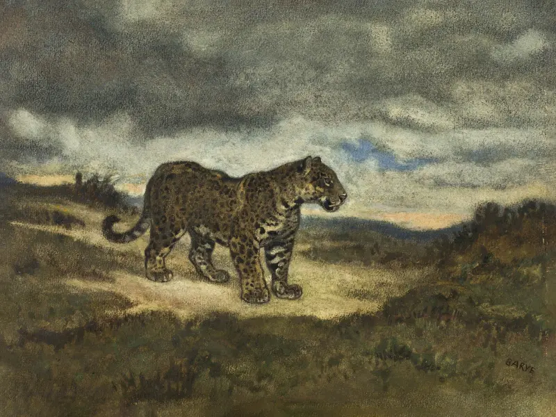 Stående jaguar av Antoine-Louis Barye