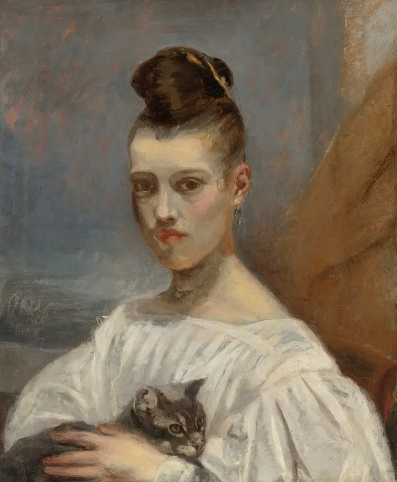 Porträtt av konstnärens dotter, Clara av Antoine-Louis Barye