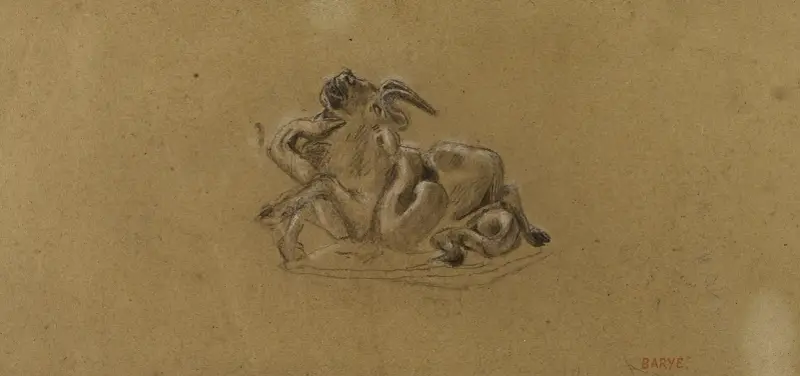 Python und Gnu von Antoine-Louis Barye