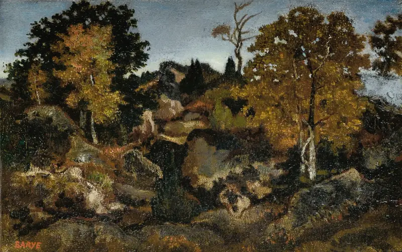 Klippor i Fontainebleau av Antoine-Louis Barye