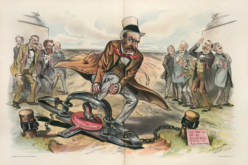 Caught in his own trap av Louis Dalrymple