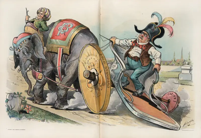 His triumphal progress, Louis Dalrymple