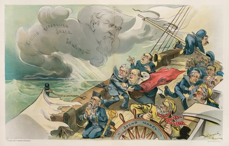 Aus heiterem Himmel kommt ein heftiger Nordwestwind! von Louis Dalrymple