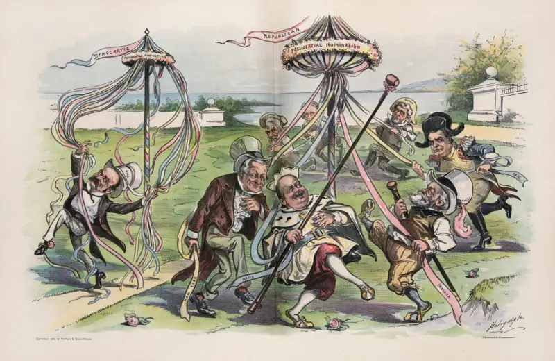 Die rivalisierenden Maiparteien von Louis Dalrymple