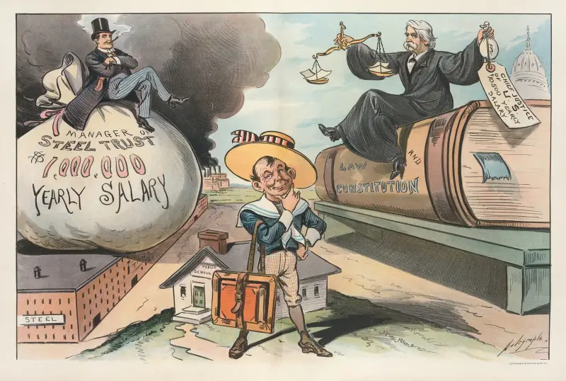 Die Qual der jungen Amerika von Louis Dalrymple