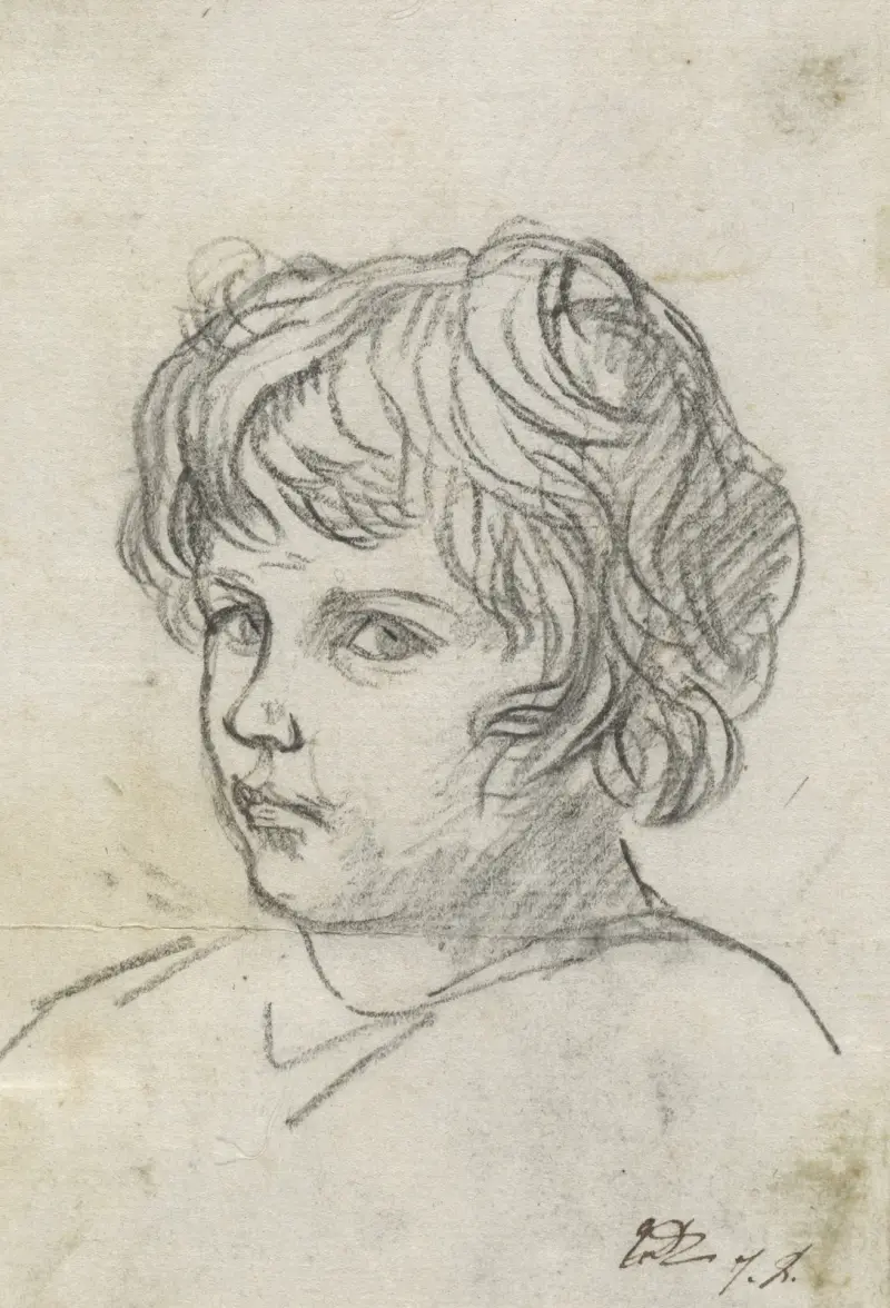Pojkhuvud av Jacques Louis David