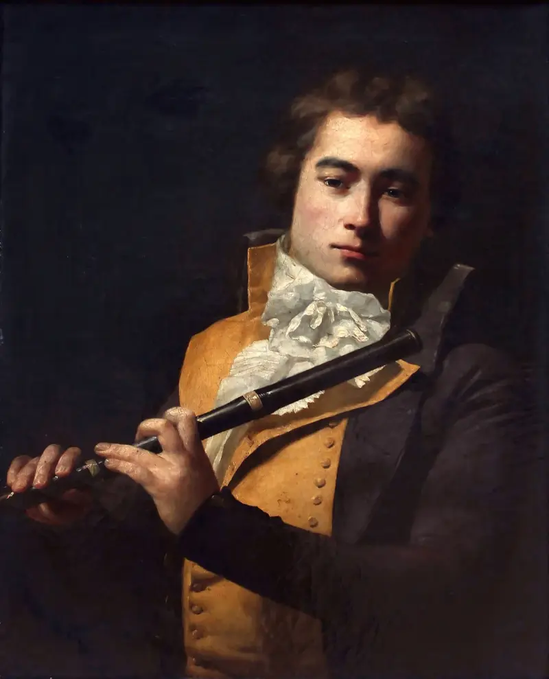 Porträtt av flöjtisten François Devienne av Jacques Louis David