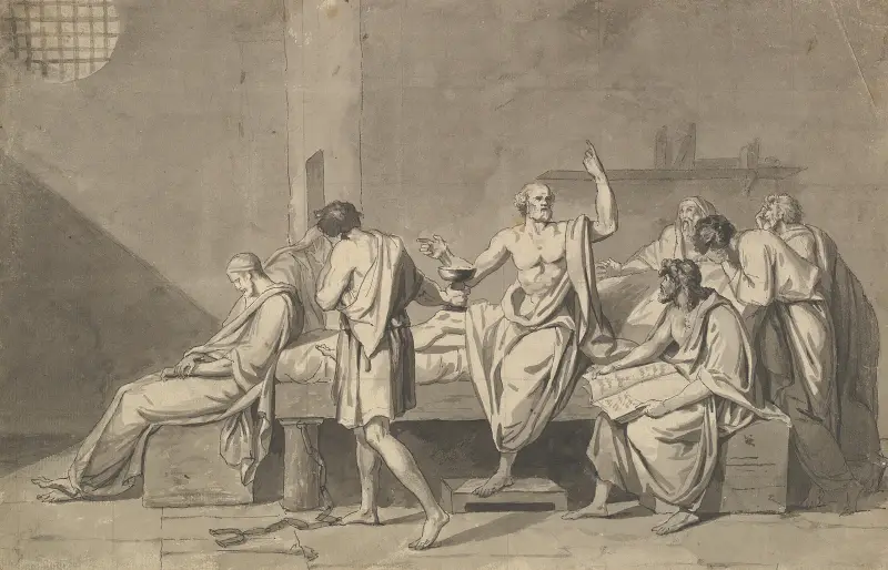 Sokrates död av Jacques Louis David