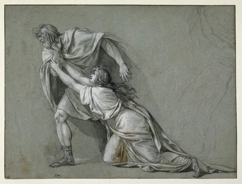 Marcus Attilius Regulus avfärd till Kartago av Jacques Louis David