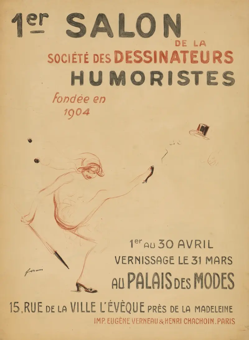 Första salongen för Société des Dessinateurs humoristes av Jean-Louis Forain