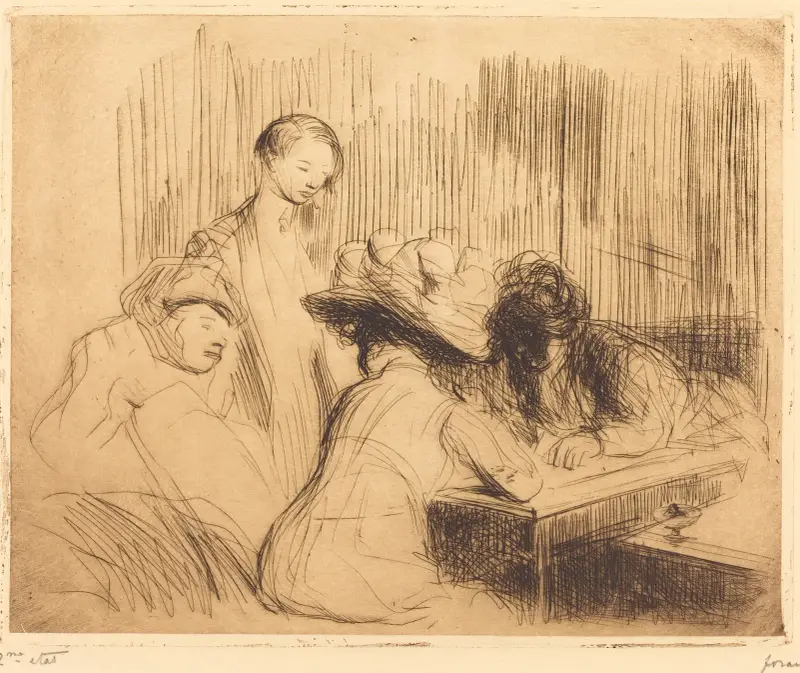 Ett dopp vid Montmartre av Jean-Louis Forain