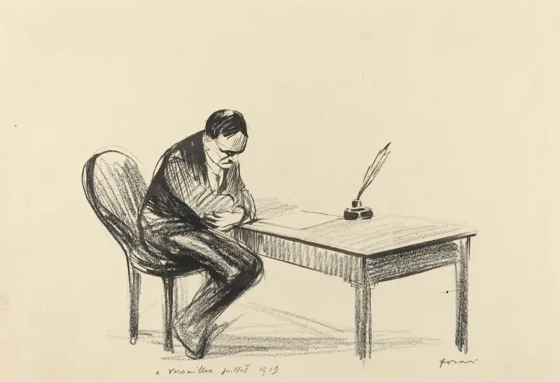 I Versailles juli 1919 II av Jean-Louis Forain