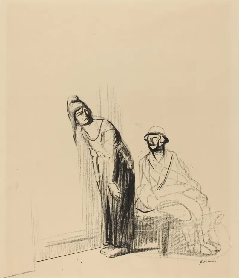 Vid fredskonferensen av Jean-Louis Forain