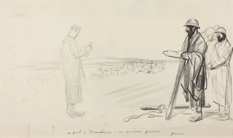 Vid Champagnefronten – De sista bönerna av Jean-Louis Forain