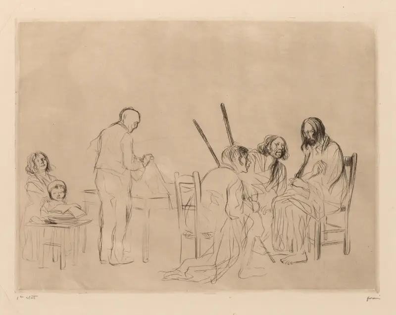 Före kvällsmåltiden i Emmaus av Jean-Louis Forain