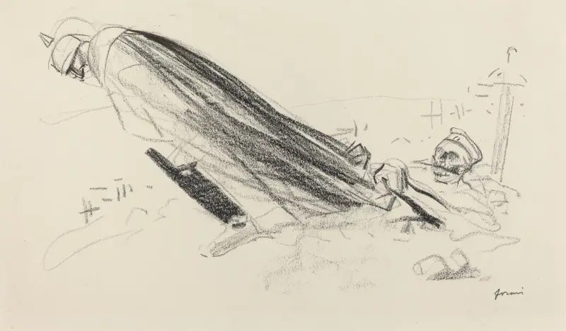 Ceux de la priemiere heure. ‘Sire! ou en somme-nous de ‘la guerre fraiche et joyeuse’…’ III av Jean-Louis Forain