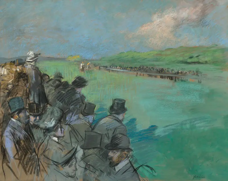Kapplöpningsfältet av Jean-Louis Forain
