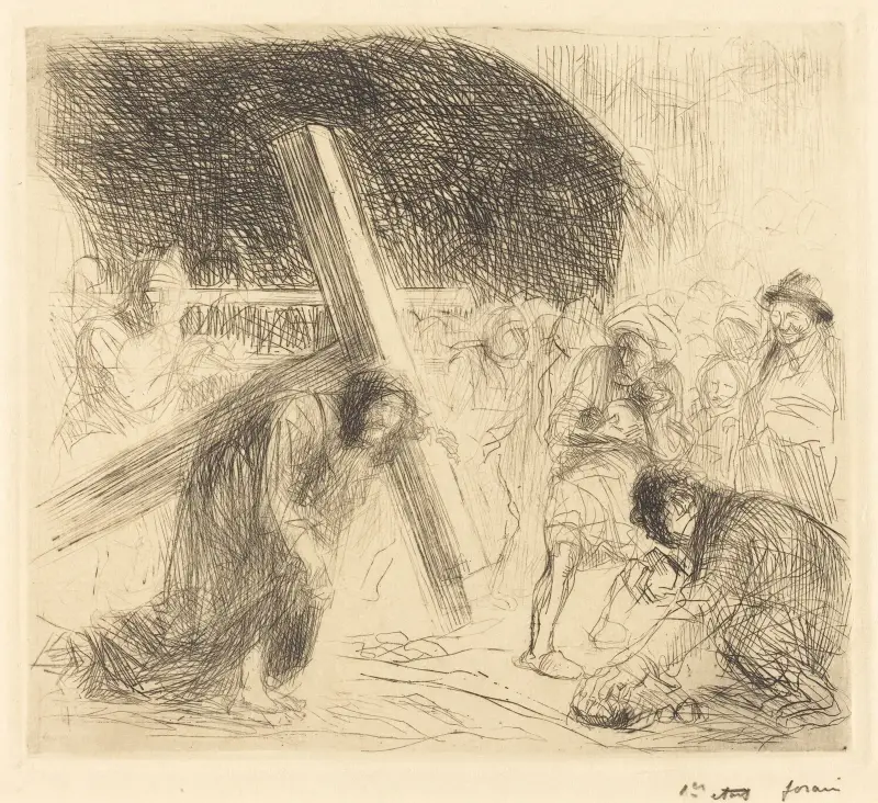 Kristus bärandes korset (sjunde plåten) av Jean-Louis Forain