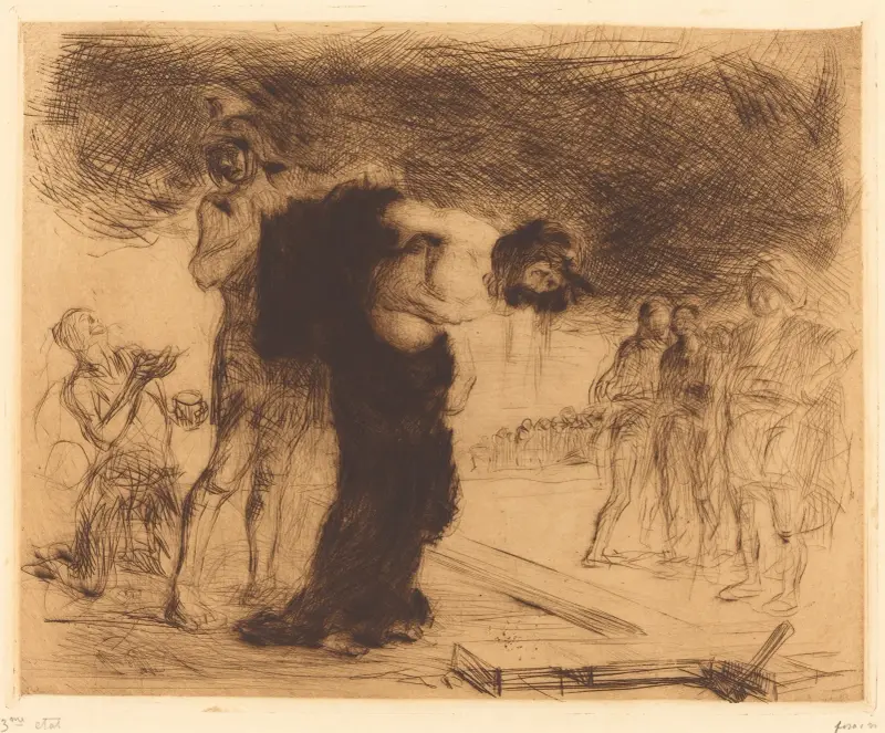 Kristus avklädd sina kläder (1909 II) av Jean-Louis Forain