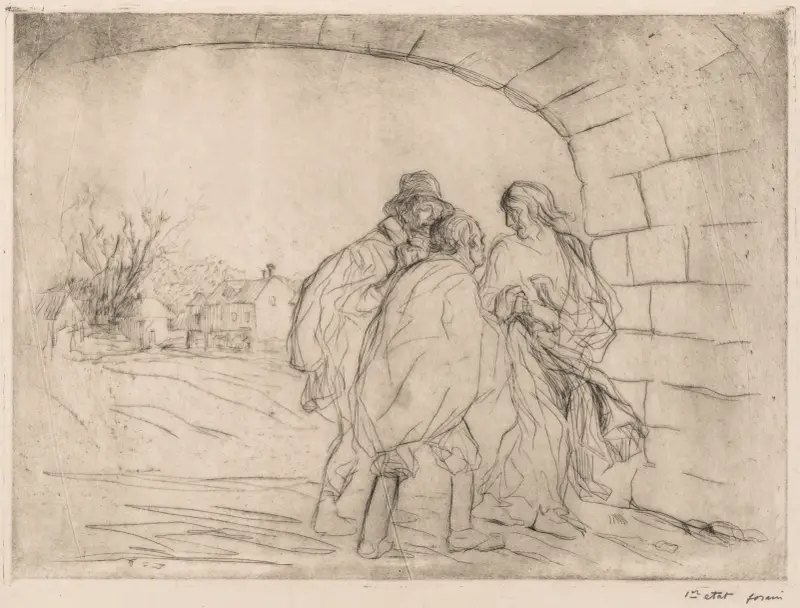 Begegnung unter dem Gewölbe von Jean-Louis Forain