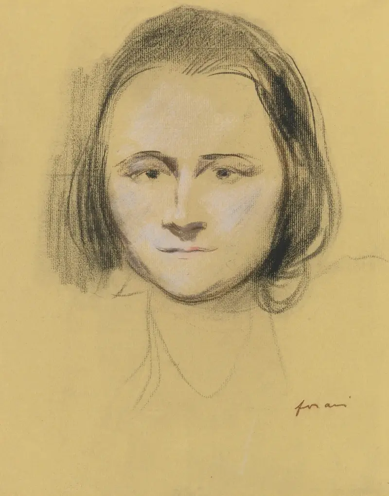 Kvinnoansikte av Jean-Louis Forain