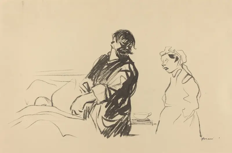 Scen från sjukhus av Jean-Louis Forain