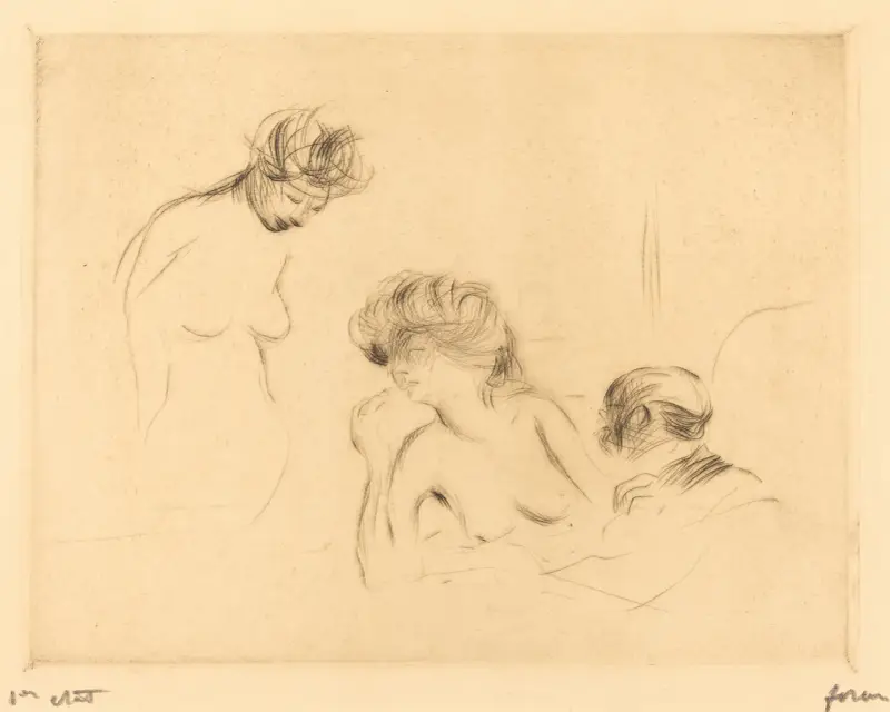I ett privat rum (tredje plåten) av Jean-Louis Forain