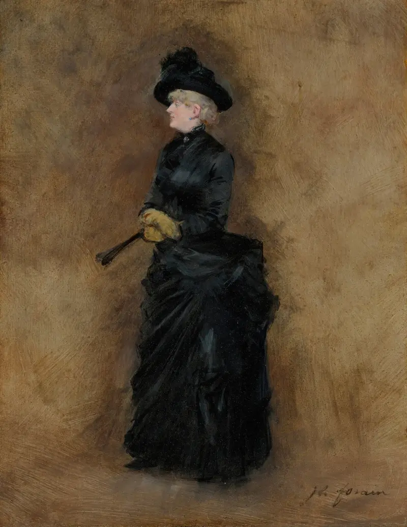 Den eleganta med solfjädern av Jean-Louis Forain