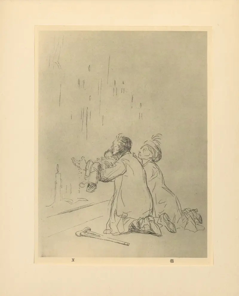 Bönen framför grottan av Jean-Louis Forain