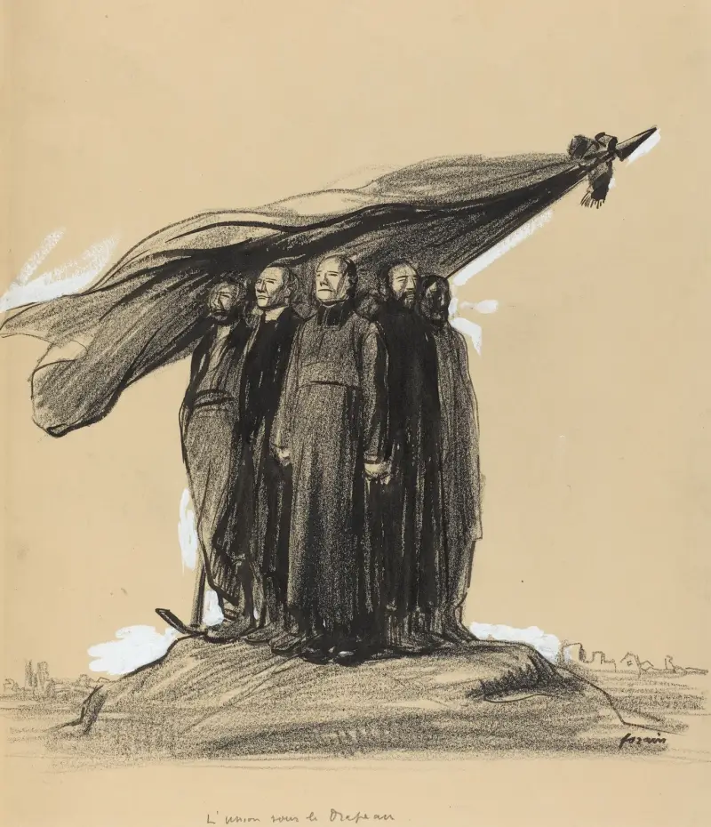Enigheten under fanan av Jean-Louis Forain