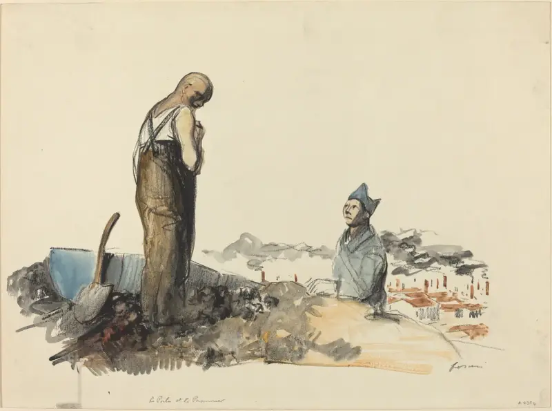 Poilu och fånge av Jean-Louis Forain