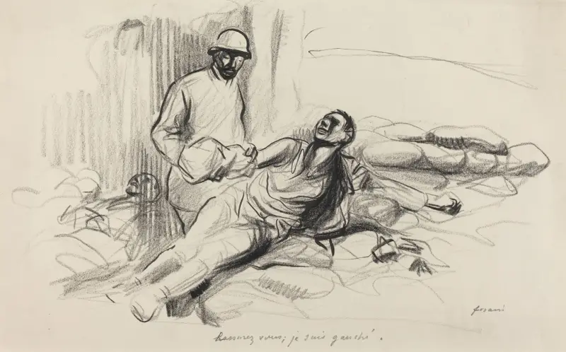 Oroa dig inte; jag är vänster. av Jean-Louis Forain