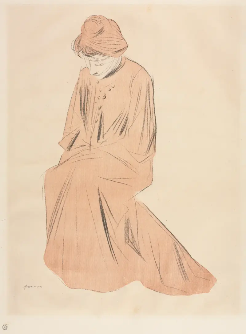 Studie av en sittande kvinna av Jean-Louis Forain