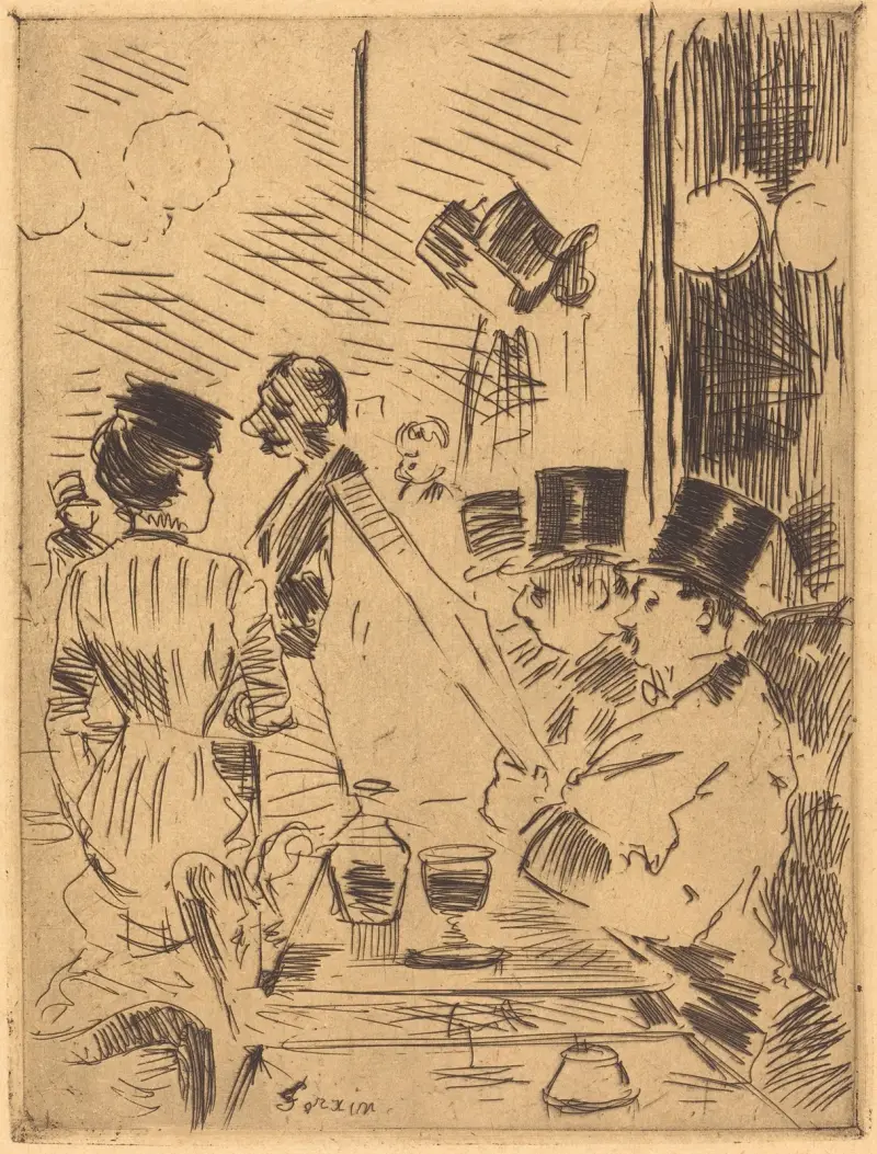 Das Café New Athens von Jean-Louis Forain