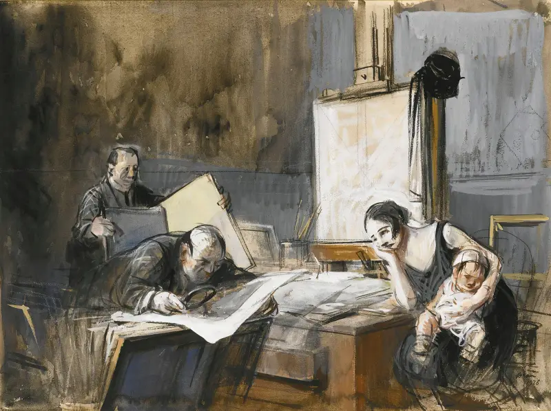 The Print Dealer av Jean-Louis Forain
