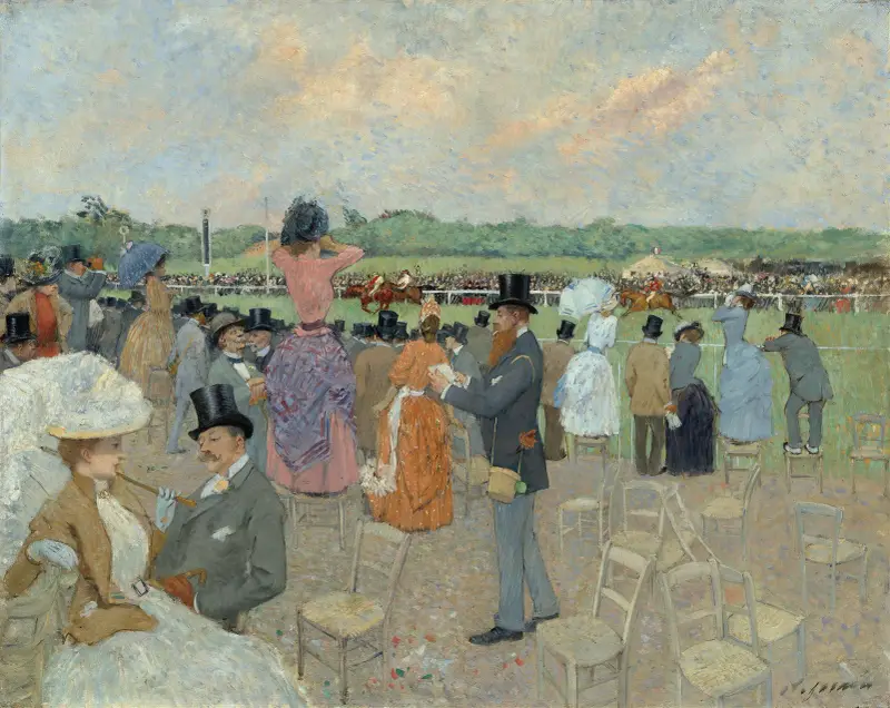 Kapplöpningen på Longchamp av Jean-Louis Forain