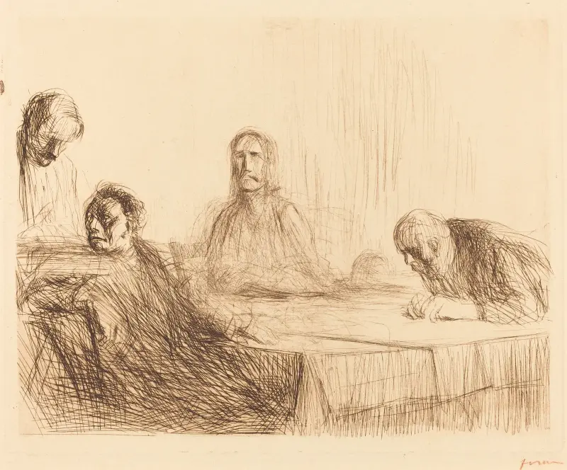 Måltiden i Emmaus (andra plåten) av Jean-Louis Forain