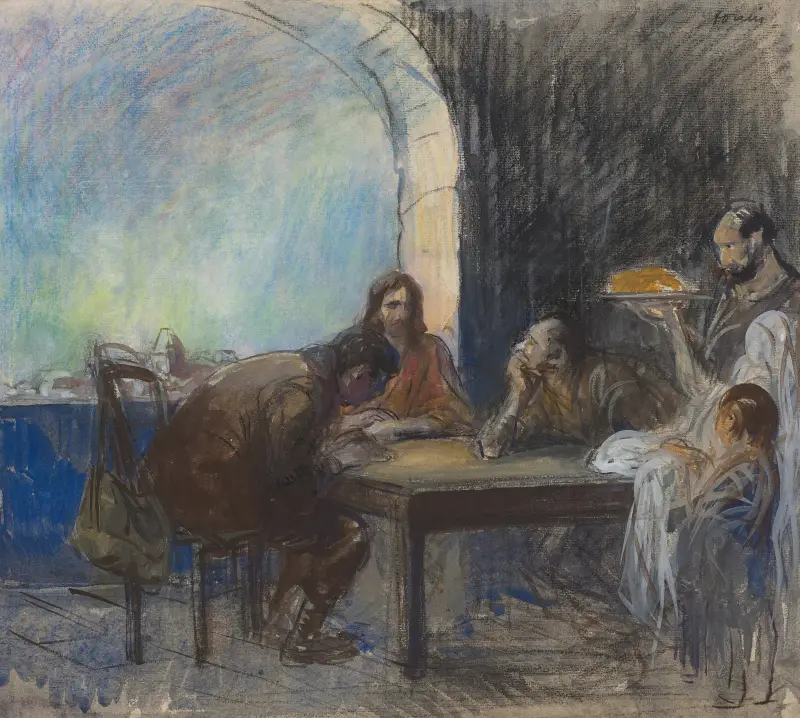 Måltiden i Emmaus av Jean-Louis Forain